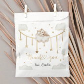 Dreamy Neutral Gold Owl Cloud Baby shower Bedankzakje