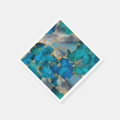 Dreamy Ocean Blue and Gold Servet (Hoek)