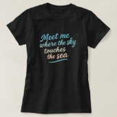 Dreamy Ocean Sunset; Sky Touches the Sea T-shirt (Design voorkant)