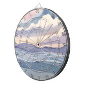 Dreamy Ocean Waves | Watercolor Dartbord (Voorkant Rechts)