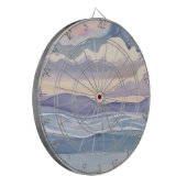 Dreamy Ocean Waves | Watercolor Dartbord (Voorkant Links)