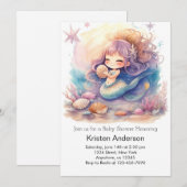 Dreamy Onder het Zee Zeemeermin Baby shower Kaart (Voorkant / Achterkant)