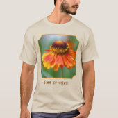 Dreamy Orange Zinnia Flower Personalized Nature T-shirt (Voorkant)