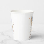 Dreamy Over the Moon blue baby shower Papieren Bekers (Rechts)