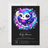 Dreamy Owl-Baby shower Kaart (Voorkant)