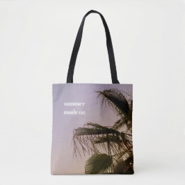 Dreamy Palm Tree Pastel Sunset Aesthetic Tote Bag