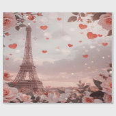 Dreamy Paris Romance: Eiffel Tower Cadeaupapier (Vlak)