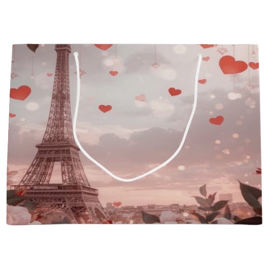 Dreamy Paris Romance: Eiffel Tower Groot Cadeauzakje (Voorkant)