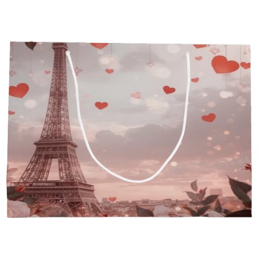 Dreamy Paris Romance: Eiffel Tower Groot Cadeauzakje (Achterkant)