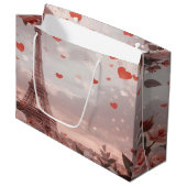 Dreamy Paris Romance: Eiffel Tower Groot Cadeauzakje (Voorkant Gekanteld)