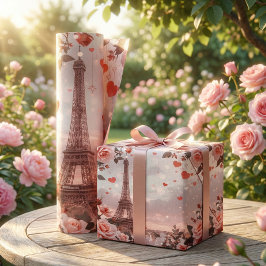 Dreamy Paris Romance: Eiffel Tower Inpakpapier Vel