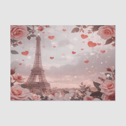 Dreamy Paris Romance: Eiffel Tower Tissuepapier (Voorkant)