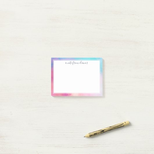 Dreamy Pastel Abstracte een briefje van Post-it® Notes (Op bureau)