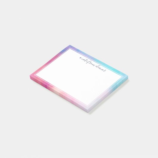 Dreamy Pastel Abstracte een briefje van Post-it® Notes (Schuin)