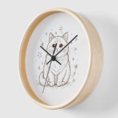Dreamy Pastel Cat Wall Clock | Aesthetic 10" Round (Hoek)