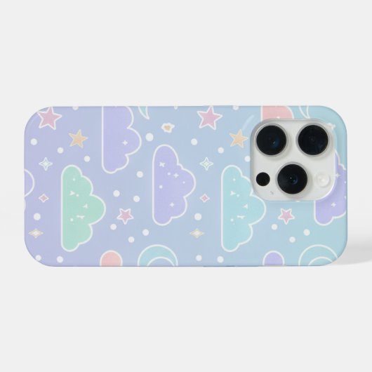 Dreamy Pastel Clouds Phone Case iPhone Hoesje (Achterkant horizontaal)