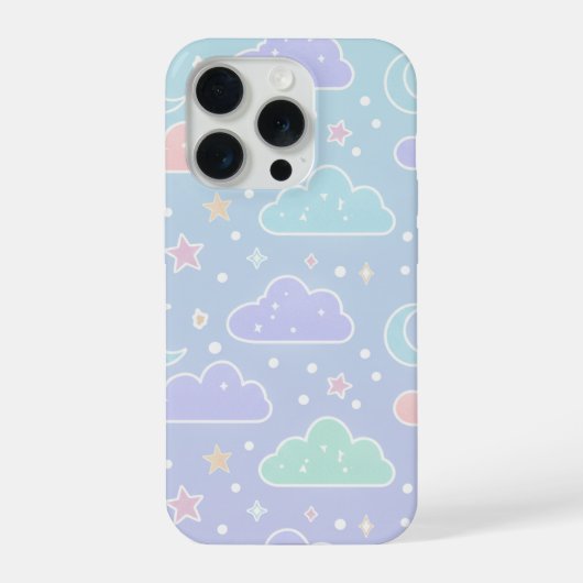 Dreamy Pastel Clouds Phone Case iPhone Hoesje (Achterkant)
