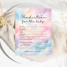 Dreamy Pastel Clouds Prediction Baby shower