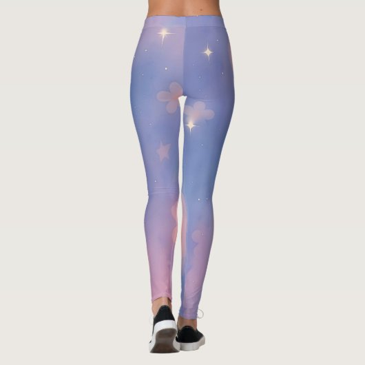 Dreamy Pastel Galaxy Art Leggings (Achterkant)