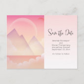 Dreamy Pastel Mountain Landscape Save the Date Uitnodiging Briefkaart (Voorkant)