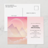 Dreamy Pastel Mountain Landscape Verjaardag Uitnod Briefkaart (Voorkant / Achterkant)