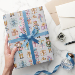 Dreamy Pastel Nutcracker Christmas Wrapping Paper Cadeaupapier