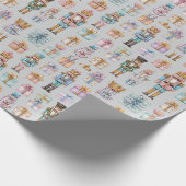 Dreamy Pastel Nutcracker Christmas Wrapping Paper Cadeaupapier (Hoek)