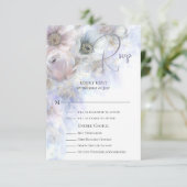 Dreamy Pastel Peonies Floral  RSVP Kaartje (Staand voorkant)