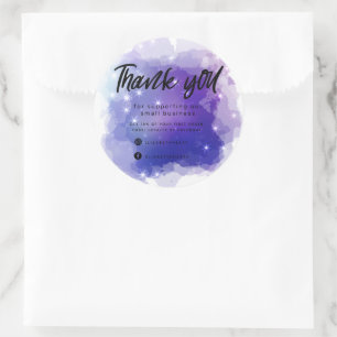 Dreamy Pastel Sky Splash Business Bedankt Ronde Sticker