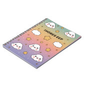 “Dreamy pastel, soft clouds, stars, notebook cover Notitieboek (Linkerzijde)