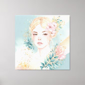 Dreamy Pastel Wall Art Woman Canvas Afdruk (Voorkant)