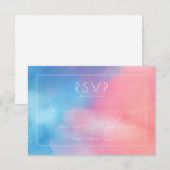 Dreamy Pastel Watercolor Gradient RSVP Kaartje (Voorkant / Achterkant)