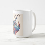 Dreamy Peaks Mok – Surreal Coffee Escape (Voorkant rechts)