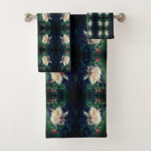 Dreamy perzik Roos en knoppen Abstract Bad Handdoek (Insitu)