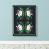 Dreamy perzik Roos en knoppen Abstract Canvas Afdruk (Insitu (Houten vloer))