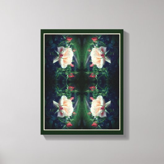 Dreamy perzik Roos en knoppen Abstract Canvas Afdruk (Voorkant)