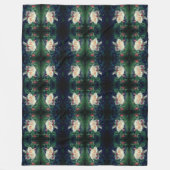 Dreamy perzik Roos en knoppen Abstract Fleece Deken (Voorkant)