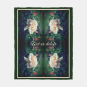 Dreamy perzik Roos en knoppen Abstract gepersonali Fleece Deken (Voorkant)