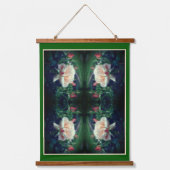 Dreamy perzik Roos en knoppen Abstract Hangend Wandkleed (Voorkant)