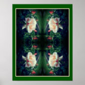 Dreamy perzik Roos en knoppen Abstract Poster (Voorkant)