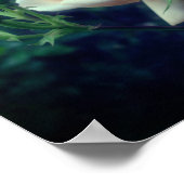 Dreamy perzik Roos en knoppen spiegelen Abstract Poster (Hoek)