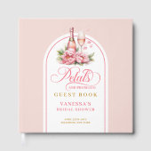Dreamy petals and prosecco blush gold sign book gastenboek (Voorkant)