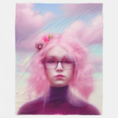 Dreamy Pink Fleece Deken (Voorkant)