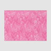 Dreamy Pink Hearts Pattern Tissue Paper Tissuepapier (Voorkant)