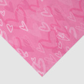 Dreamy Pink Hearts Pattern Tissue Paper Tissuepapier (Detail)
