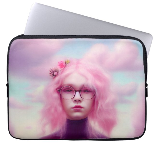 Dreamy Pink Laptop Sleeve (Voorkant)