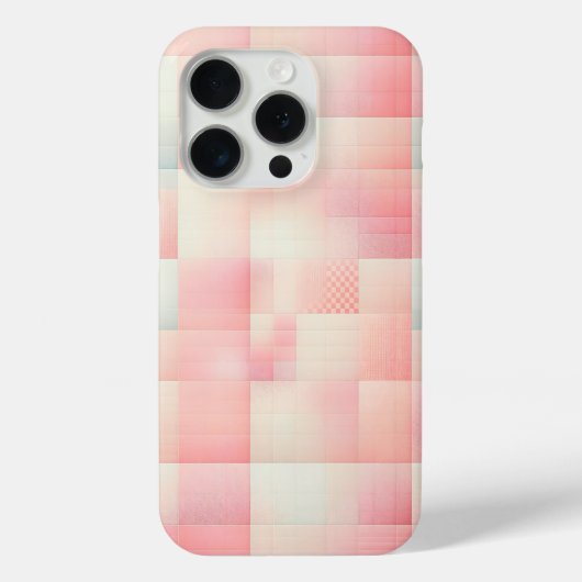 Dreamy Pink Pastel Gradient Checkered Phone Case  (Achterkant)