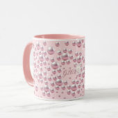 Dreamy Pink Pearl Mug - Soft Aesthetic, coffee cup Mok (Voorkant links)