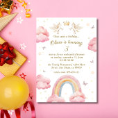 Dreamy Pink Rainbow Unicorn Birthday Kaart