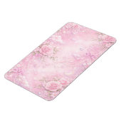 Dreamy Pink Rose Floral Pearls Bows Sparkles Magneet (Linkerzijde)